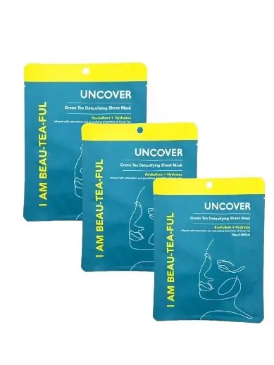 3 Uncover Green Tea Sheet Face masks