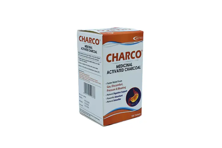Activated Charcoal Tablets 100's-Metro