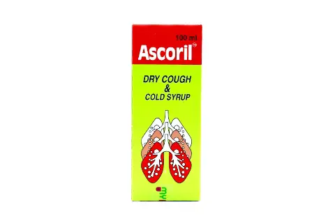 Ascoril Dry Cough & Cold Syrup 100ml