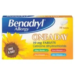 Benadryl One A Day Relief 10Mg Tabs 14S.