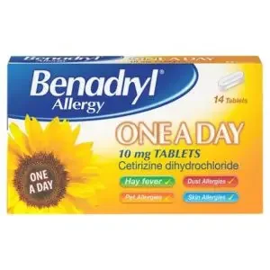 Benadryl One A Day Relief 10Mg Tabs 14S.