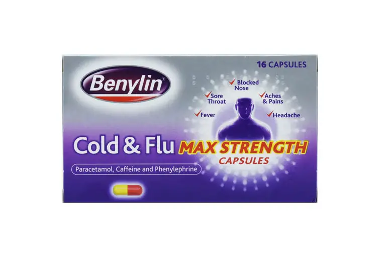 Benylin Cold & Flu Max Strength Capsules 16's