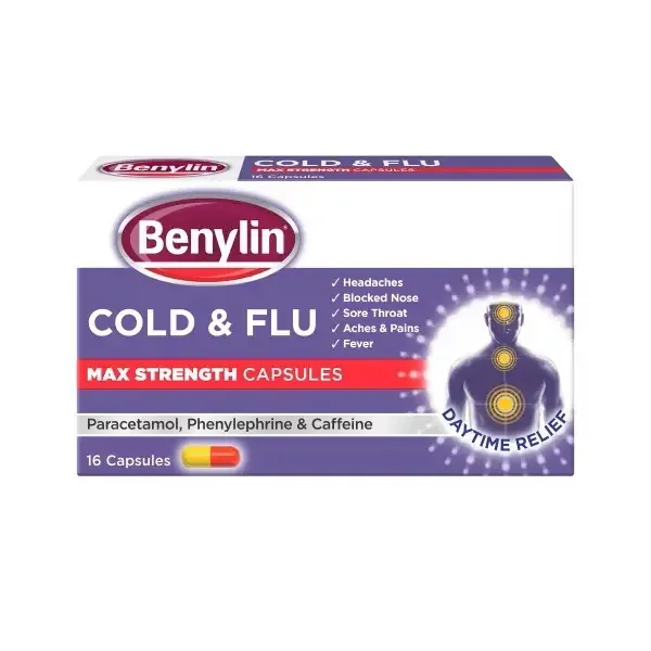 Benylin Cold & Flu Max Strength Capsules16s