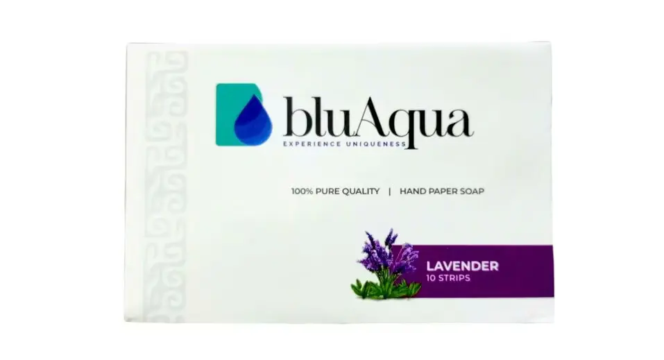 Blu Aqua Hand Paper Soap-Lavender 10's