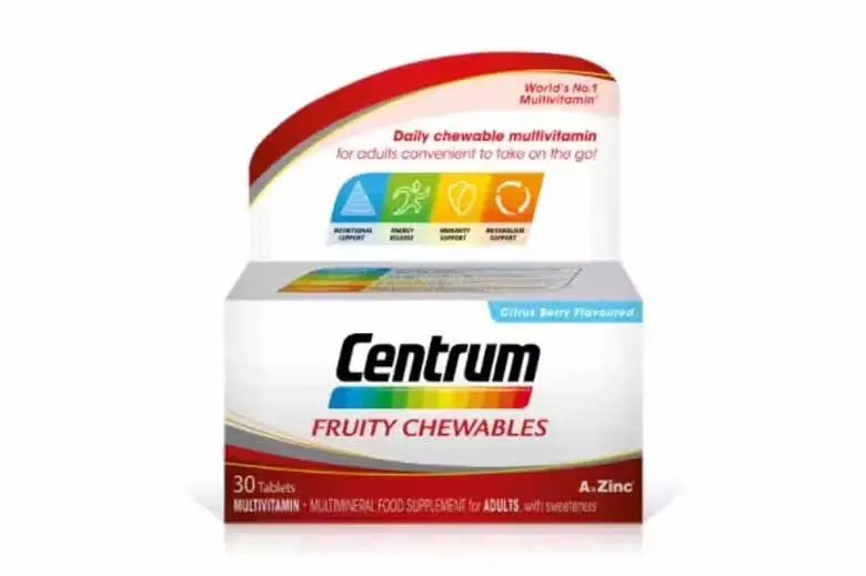Centrum Fruity Chewable Tablets 30's