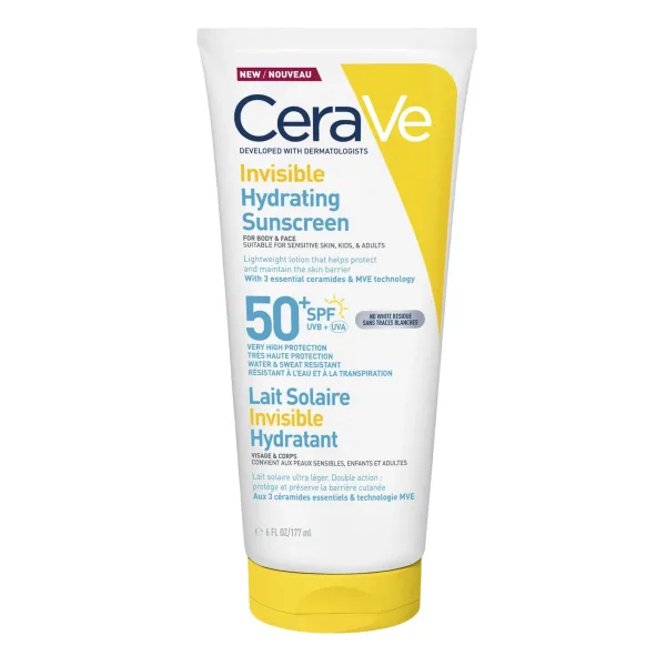 Cerave Invisible Hydrating Sunscreen Spf 50 177ml