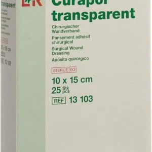 Curapor Transparent Waterproof Dressing 15X10Cm 25S