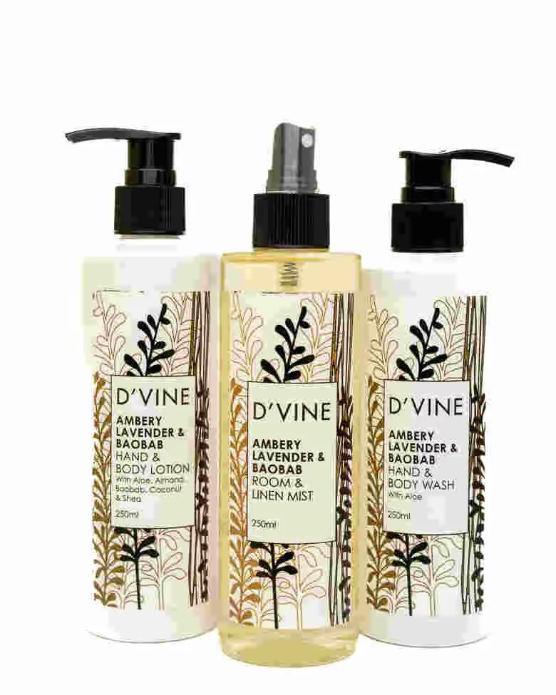 Divine Ambery Lavender Lotion,Wash & Mist Set