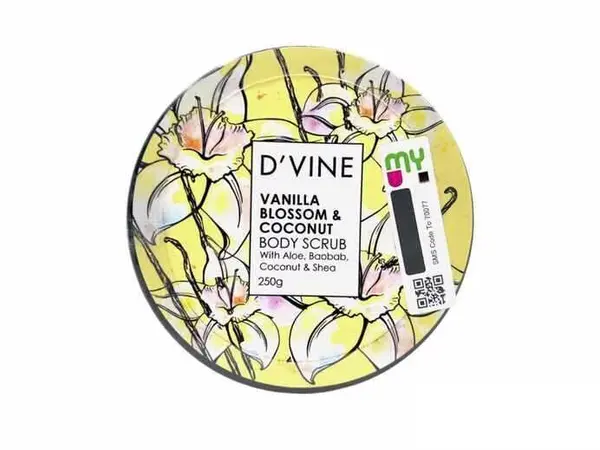 Divine Vanilla Blossom & Coconut Body Scrub 250gm