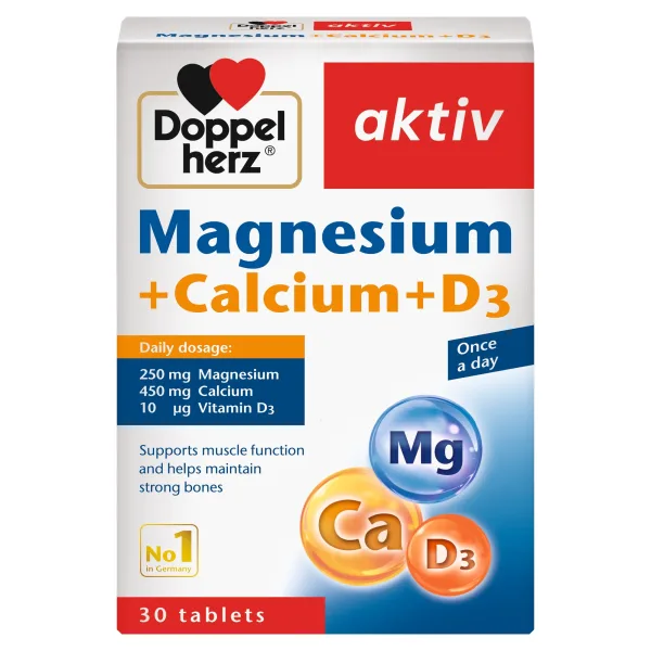 Doppelherz Aktiv Magn+Calc+D3 Tabs 30's