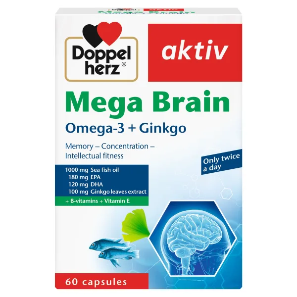Doppelherz Omega 3+Ginko Caps 60's
