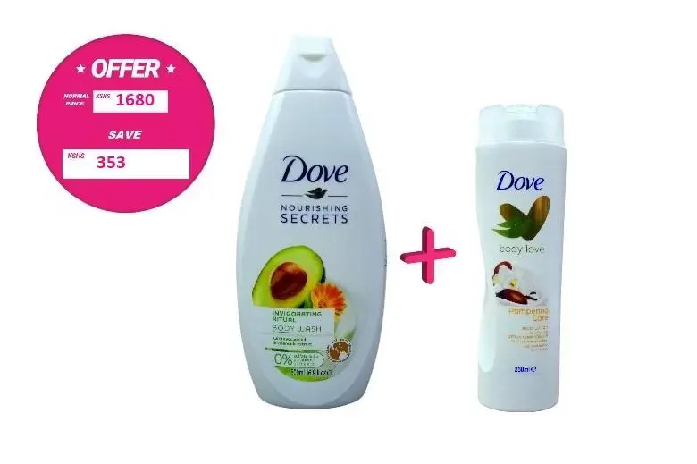 Dove wash Avo oil & Calendula 500ml + Lotion Vpack