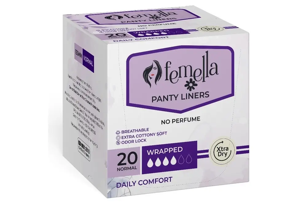 Femella Panty Liners Normal folded wrapped 20s