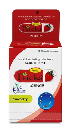 Fricks Strawberry Lozenges 72's