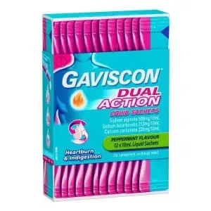 Gaviscon Double Action Mint Liquid Sachets 12S