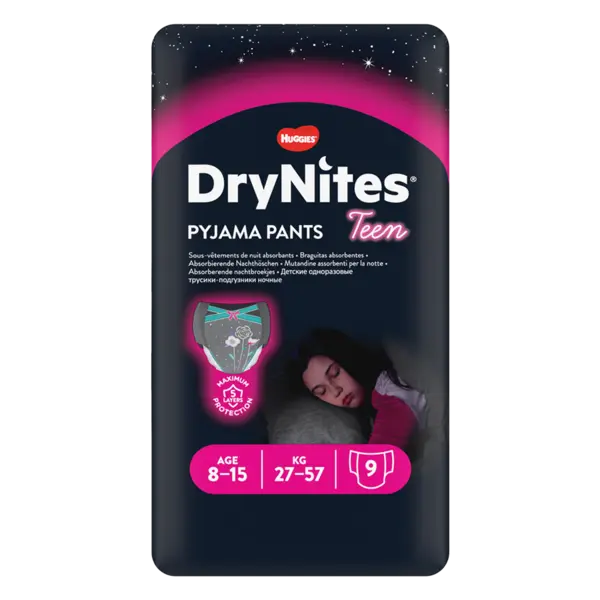 Huggies Drynight girl (8-15yrs) 9's