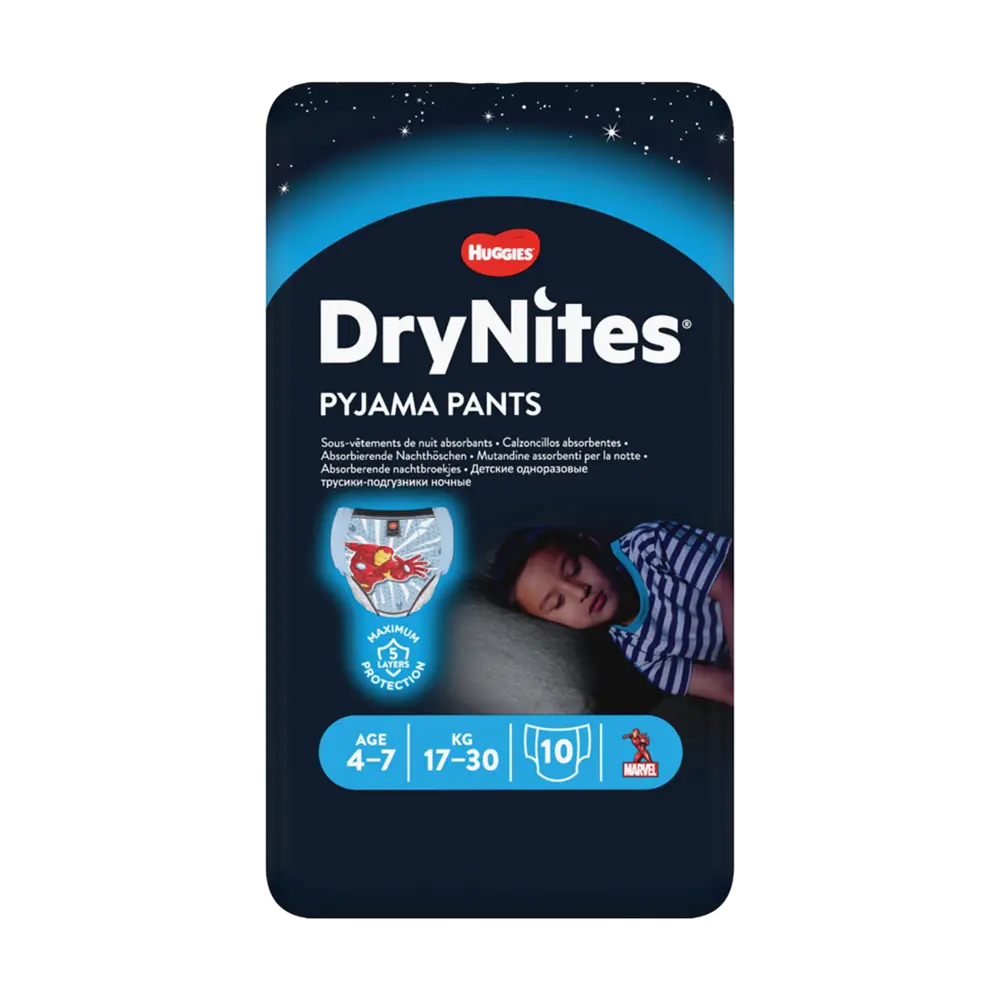 Huggies Drynights Boy 4-7yrs 10s