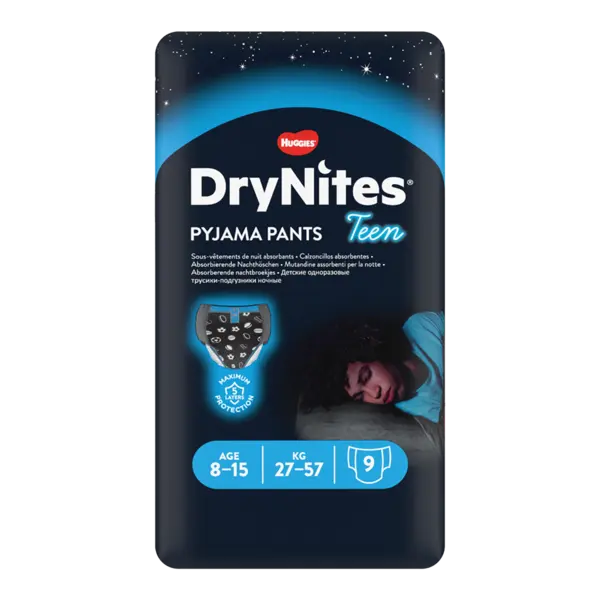 Huggies Drynights Boy ( 8-15yrs) 9s