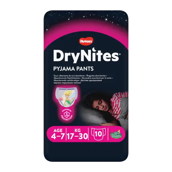 Huggies Drynights Girl(4-7yrs) 10s