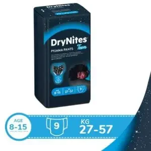 Huggies Drynites Boy 8-13Yrs, 30-48 Kgs, 9S