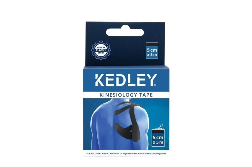 Kedley Kinesiology Tape -Black (5cm x 5m)