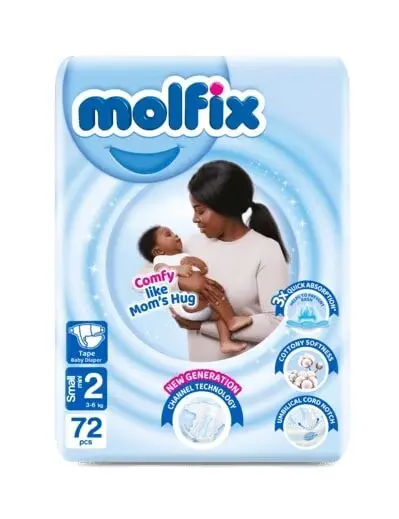 Molfix Diapers Jumbo Size 2 Small (3-6kg) 68's