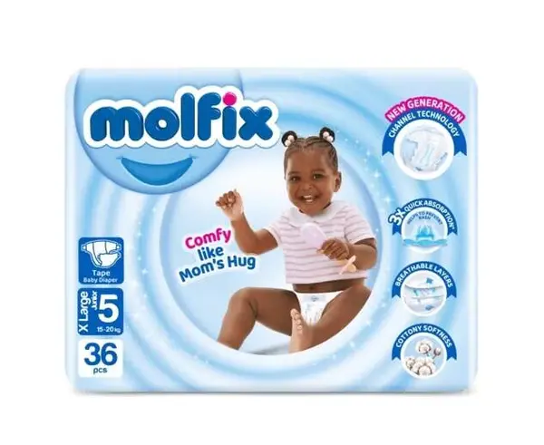 Molfix Diapers Size 5 X Large (15-20kg) 36's