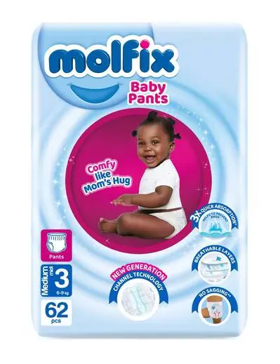 Molfix Pants Jumbo Size 3 Medium (6.1-9kg) 62's