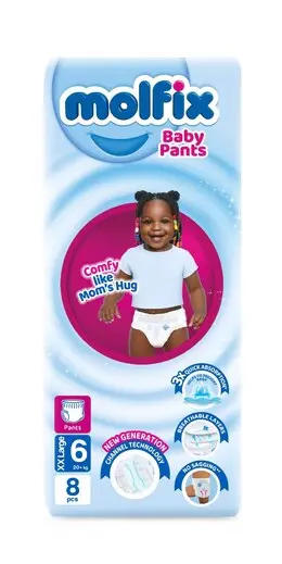 Molfix Pants Size 6 XXL (20+kg) 8's