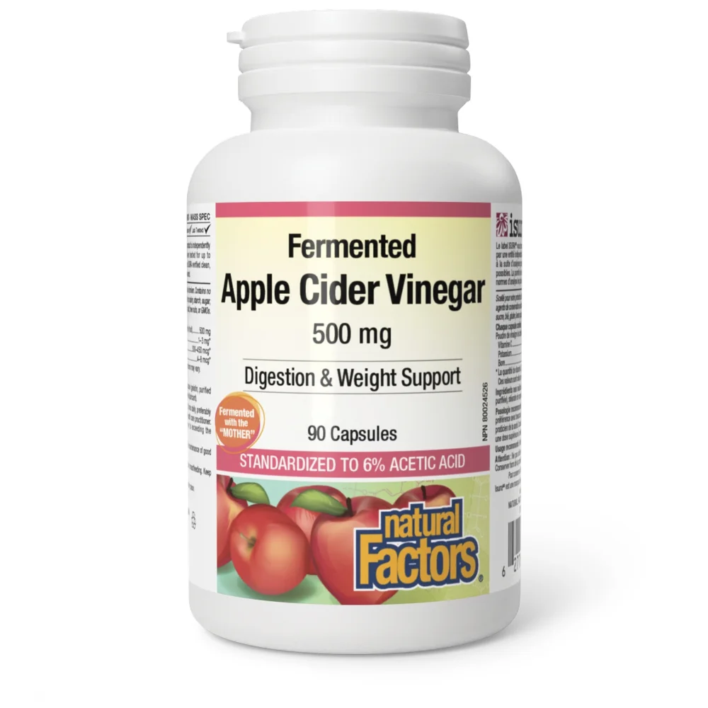 Natural Factors Apple Cider Vinegar 500mg Caps 90s