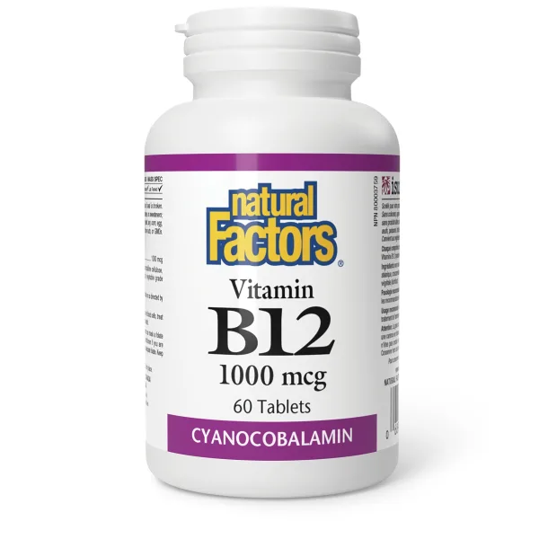 Natural Factors B12 Cyano 1000mcg Tabs 60's