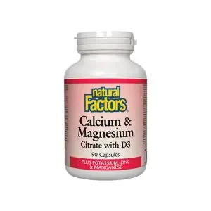 Natural Factors Calcium & Magnesium Citrate With D3 Plus Potassium, Zinc & Manganese 90's