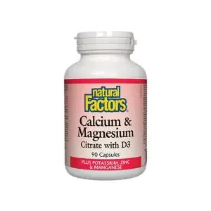 Natural Factors Calcium & Magnesium Citrate With D3 Plus Potassium, Zinc & Manganese 90's