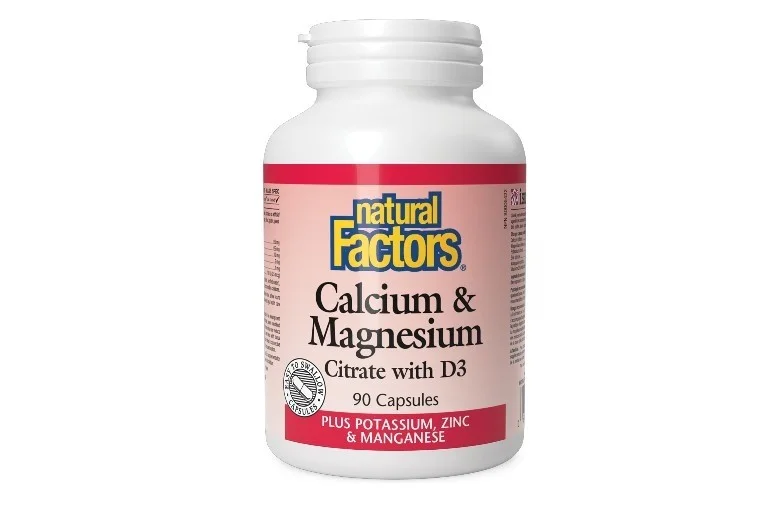 Natural Factors Cal/Mag Cit W/D3 Cap 90