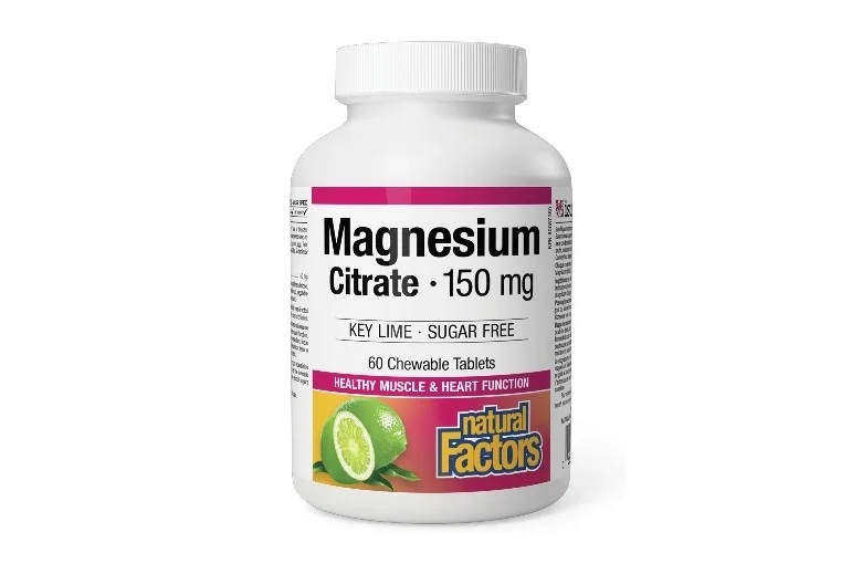 Natural Factors Magnesium Citrate 150mg Chew Tabs