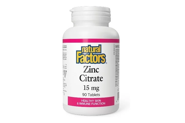 Natural Factors Zinc Citrate 15mg Tabs 90's