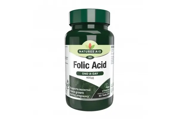 Natures Aid Folic Acid 400ug Vegan 90's