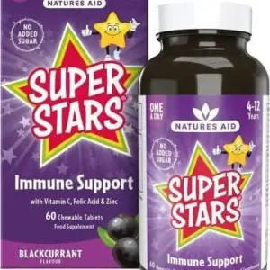 Natures Aid Super Stars Immune Support Chewable Tabs 60S