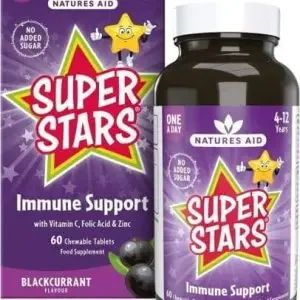 Natures Aid Super Stars Immune Support Chewable Tabs 60S