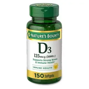 Natures Bounty D3 125Mcg(5000Iu) Rapid Release Softgels 150S