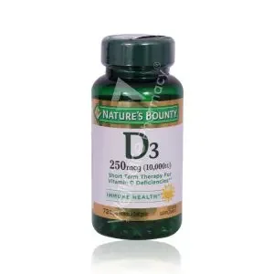 Natures Bounty D3 250Mcg (10000Iu) Rapid Release Softgels 60S