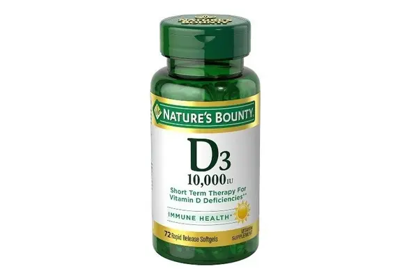 Natures Bounty D3 250mcg (10000IU) Softgels 72s