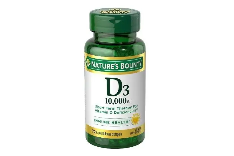 Natures Bounty D3 250mcg (10000IU) Softgels 72s