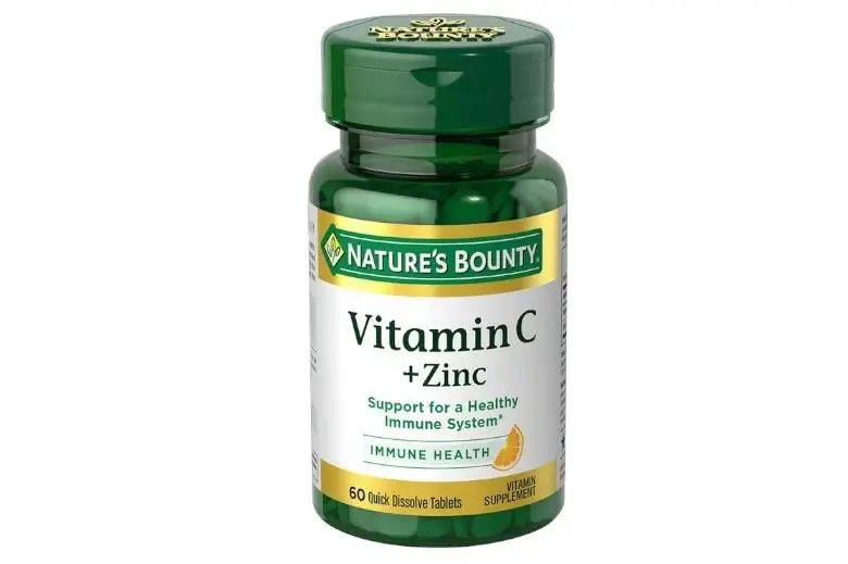 Natures Bounty Vitamin C + Zinc Tabs 60's