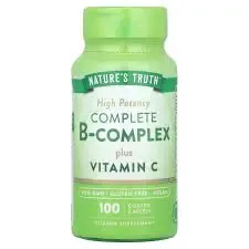 Natures Truth B-Complex Plus C Coated Vegan Caplets 100S