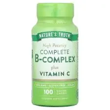 Natures Truth B-Complex Plus C Coated Vegan Caplets 100S