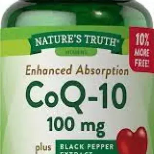 Natures Truth Coq-10 100Mg Plus Black Pepper Qr Softgels 120S