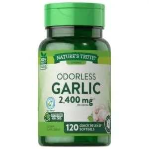 Natures Truth Odourless Garlic 2400Mg Qr Softgels 120S