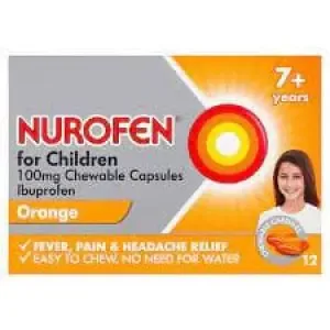 Nurofen For Children 100Mg Chewable Capsules Orange 12S