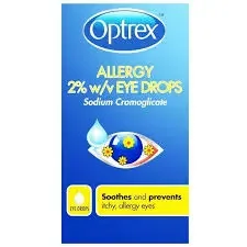 Optrex Allergy 2% Eye Drops 10Ml Sodium Cromoglicate